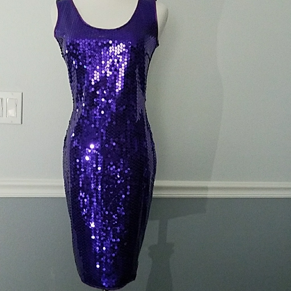 Gorgeous Purple Sequin Dress 4